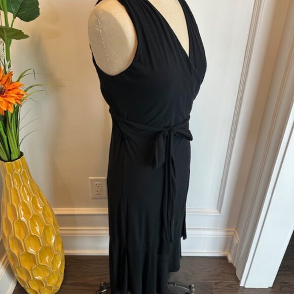 Athleta Wrap Surplice Black Knit Dress - Picture 16 of 16